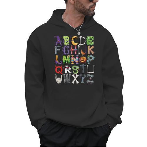 ABCs Alphabet Halloween Learning Kindergarten Teachers Men Hoodie - teacherstshirts.com
