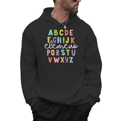 Alphabet ABC Elemeno Teacher Student Back To School Men Hoodie - teacherstshirts.com CA