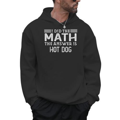 The Answer Is Hot Dog Math Teacher Student Men Hoodie - teacherstshirts.com AU