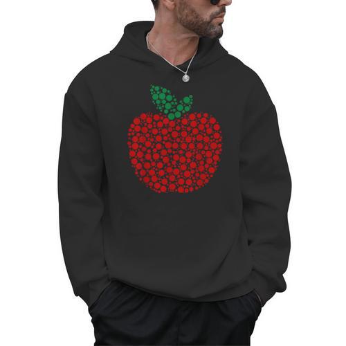 Apple Dot Pattern Art Teacher Appreciation Men Women Humor Men Hoodie - teacherstshirts.com