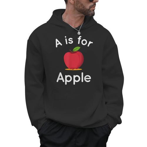 A Is For Apple Toddler Kindergarten Preschool Teacher Men Hoodie - teacherstshirts.com