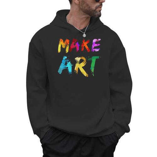 Make Art Painter Artist Teacher Artsy Men Women Kids Men Hoodie - teacherstshirts.com AU