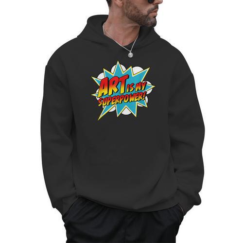 Art Is My Superpower Comic Artist Art Teacher Superhero Men Hoodie - teacherstshirts.com DE