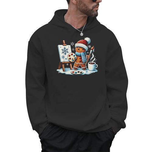 Artist Gingerbread Painter Art Teacher Student Christmas Men Hoodie - teacherstshirts.com DE