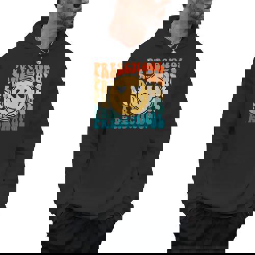 Back To School Groovy Smile Preschool Teachers Students Kids Men Hoodie - teacherstshirts.com