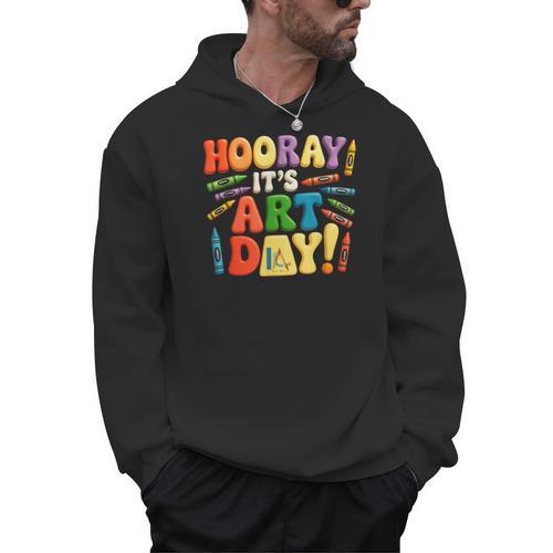 Back To School Hooray It's Art Day Art Teacher Artist Men Hoodie - teacherstshirts.com DE