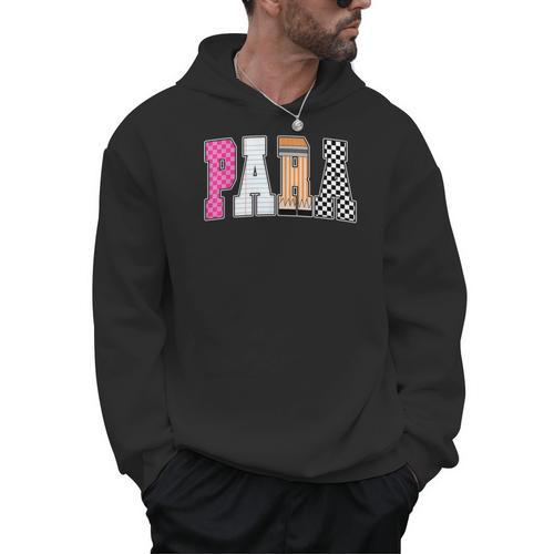 Back To School Teacher Para Preppy Checkered Para Life Men Hoodie - teacherstshirts.com DE