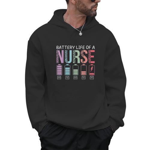 Battery Life Of A Nurse School Teacher Appreciation Men Hoodie - teacherstshirts.com DE