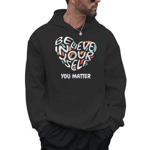 Believe In Yourself YOU MATTER Teachers Big Heart Men Hoodie - teacherstshirts.com UK