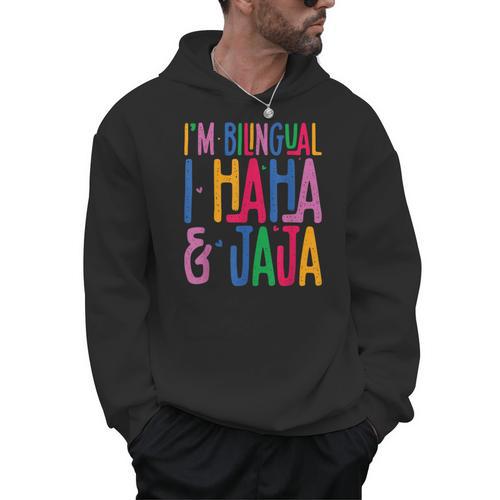I Am Bilingual I Haha And Jaja Latina Latino Spanish Teacher Men Hoodie - teacherstshirts.com AU