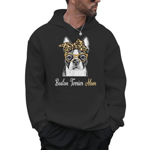 Birthday And Mother's Day -Boston Terrier Mom Men Hoodie - Bostonterriersmerch.com