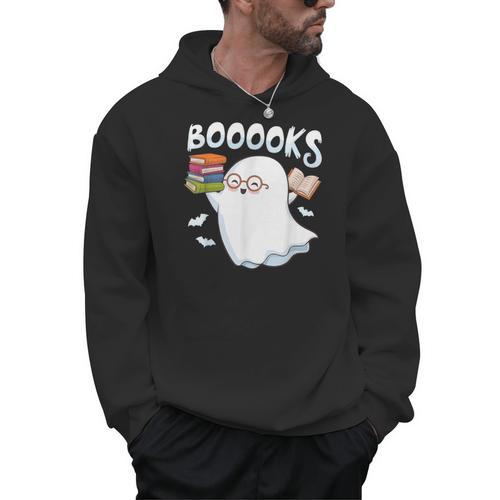 Books Halloween Librarian Teacher Reader Reading Book Lover Men Hoodie - teacherstshirts.com AU