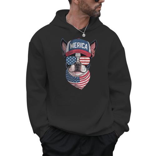 Boston Terrier 4th Of July US Merica Bostie Dog Patriotic For Men Women Kids Men Hoodie - Bostonterriersmerch.com