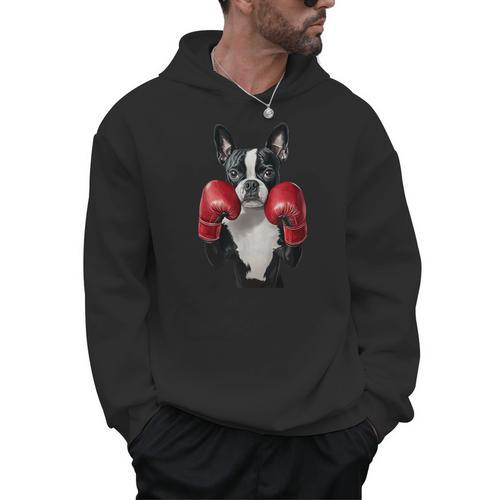 Boston Terrier Boxing Men Hoodie - Bostonterriersmerch.com UK