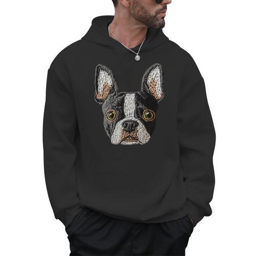 Boston Terrier Cute Puppy Face Dog Lover Pet Owner Men Hoodie - Bostonterriersmerch.com