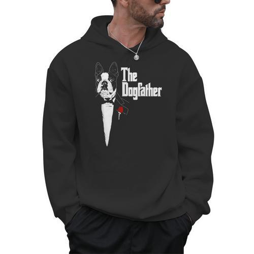 Boston Terrier Dad The DogFather Shirt Boston Terrier Men Hoodie - Bostonterriersmerch.com