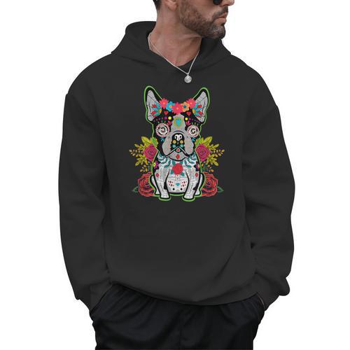 Boston Terrier Dia De Los Muertos Day Of The Dead Dog Skull For Men Women Kids Men Hoodie - Bostonterriersmerch.com UK