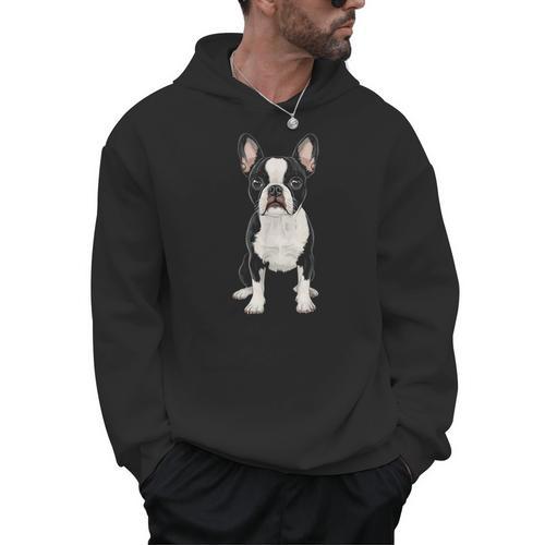 Boston Terrier Dog Motif Pet Art Boston Terrier For Men Women Kids Men Hoodie - Bostonterriersmerch.com