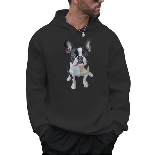 Boston Terrier Dog Motif Pet Art Boston Terrier Men Women Kids Men Hoodie - Bostonterriersmerch.com