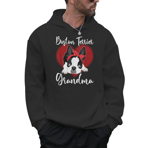 Boston Terrier Grandma Dog Owner Boston Terrier For Men Women Men Hoodie - Bostonterriersmerch.com