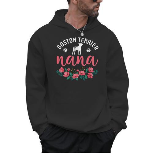 Boston Terrier Grandma Nana Dog Lover Christmas Men Hoodie - Bostonterriersmerch.com