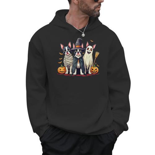 Boston Terrier Halloween Costume Mummy Witch Ghost Dog Lover For Men Women Kids Men Hoodie - Bostonterriersmerch.com