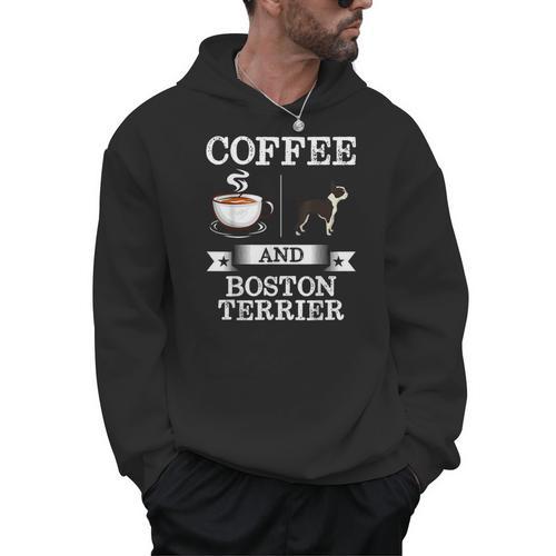 Boston Terrier Shirt Coffee And Boston Terrier Cute Dog For Men Women Girls Kids Men Hoodie - Bostonterriersmerch.com