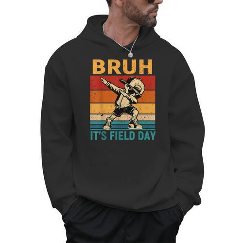 Bruh It's Field Day Teacher Happy Field Day Dabbing Boy Men Hoodie - teacherstshirts.com CA