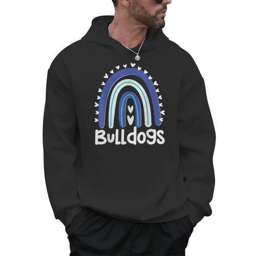 Bulldogs School Mascot Rainbow Teacher Lover Men Hoodie - teacherstshirts.com AU