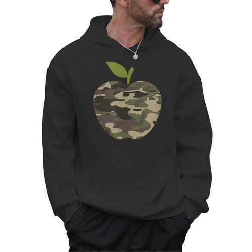 Camo Apple Camouflage Clothing School Student Camo Teacher Men Women Kids Men Hoodie - teacherstshirts.com CA