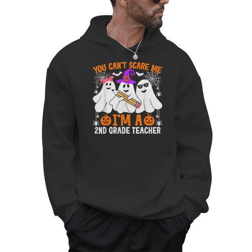 You Can't Scare Me I'm A 2nd Grade Teacher Halloween Men Hoodie - teacherstshirts.com