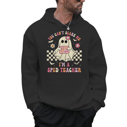 You Can't Scare Me I'm A SPED Teacher Crew Squad Halloween Men Hoodie - teacherstshirts.com UK