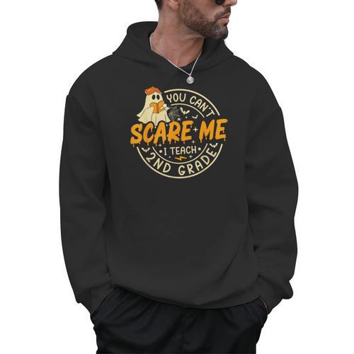 You Can't Scare Me I Teach 2nd Grade Teacher Halloween Ghost Men Hoodie - teacherstshirts.com UK