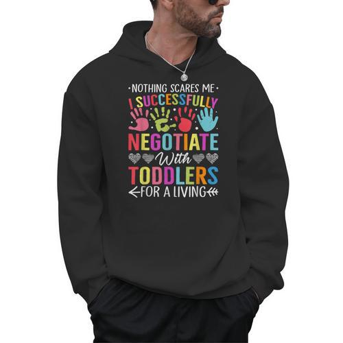 Childcare Teacher Negotiate With Toddlers Daycare Provider Men Women Girls Kids Men Hoodie - teacherstshirts.com DE
