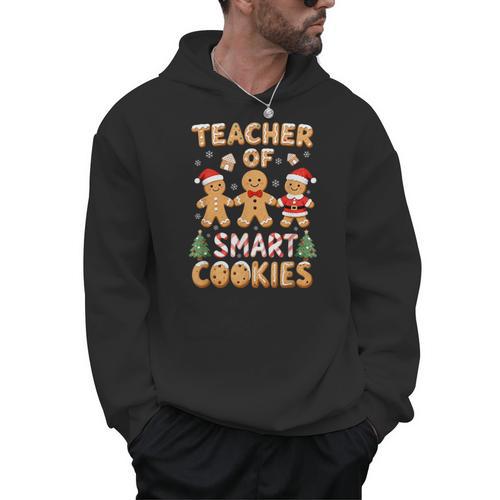 Christmas Teacher Of Smart Cookies Gingerbread Man Teaching Men Hoodie - teacherstshirts.com UK