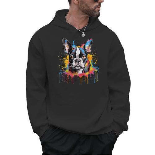 Colorful Boston Terrier Dog For Men Women Kids Men Hoodie - Bostonterriersmerch.com