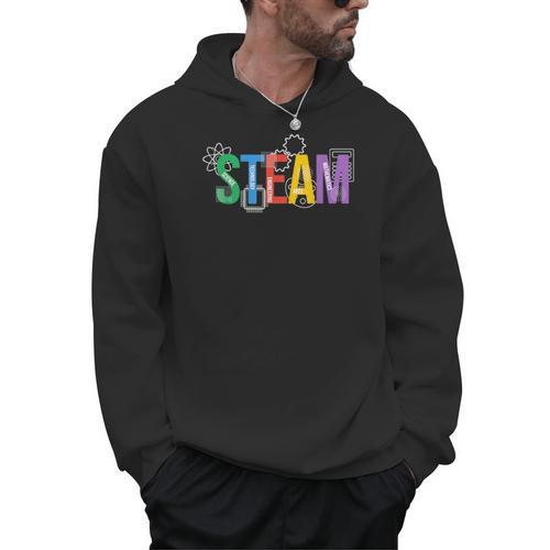 Colorful Steam Letters For Steam Program Teacher And Student Men Hoodie - teacherstshirts.com
