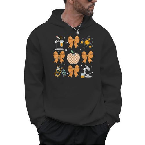 Coquette Bow Fall Science Teacher Stem Teacher Thanksgiving Men Hoodie - teacherstshirts.com