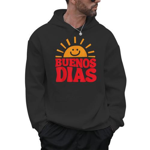 Cute Bilingual Spanish Teacher Buenos Dias Sunshine Men Hoodie - teacherstshirts.com