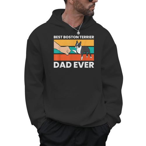 Cute Boston Terrier Best Boston Terrier Dad Ever Men Hoodie - Bostonterriersmerch.com