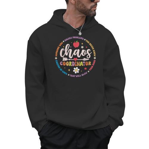 Cute Chaos Coordinator Teacher First Day Of School Men Hoodie - teacherstshirts.com AU