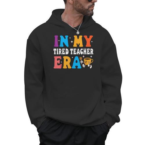 Cute Coffee Glass Face Happy Day In My Tired Teacher ERA For Men Women Men Hoodie - teacherstshirts.com