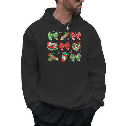 Cute Coquette Pencil Bow Christmas School Teacher Student Men Hoodie - teacherstshirts.com