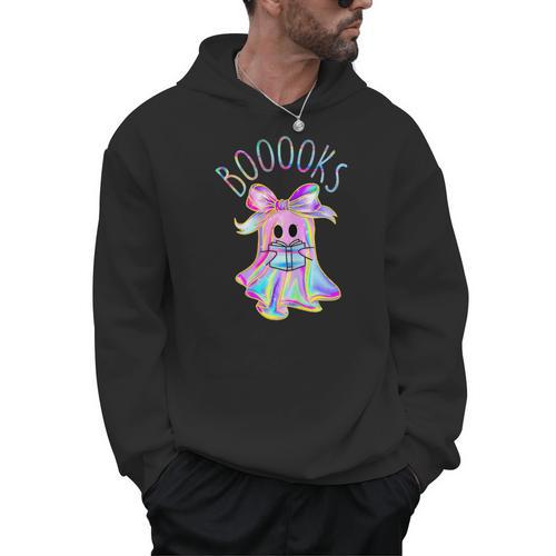 Cute Ghost Book Reading Halloween Teacher Top Girls Women Men Hoodie - teacherstshirts.com DE
