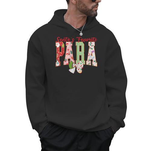 Cute Santas Favorite Para Christmas Paraprofessional Teacher Men Hoodie - teacherstshirts.com DE
