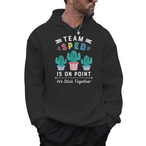 Cute SPED Teacher Special Education Cactus SPED Teacher Men Hoodie - teacherstshirts.com DE