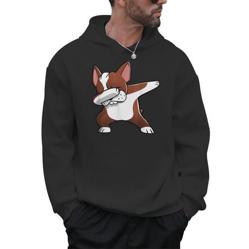 Dabbing Red Boston Terrier Dab Dance Dog Men Women Kids Men Hoodie - Bostonterriersmerch.com