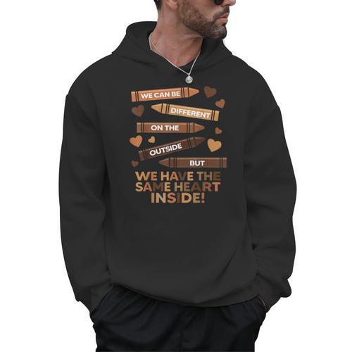 We Can Be Different On The Outside Melanin Teacher Men Women Kids Men Hoodie - teacherstshirts.com AU