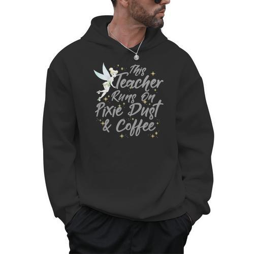 Disney Peter Pan Tinkerbell Teacher Pixie Dust And Coffee Men Hoodie - teacherstshirts.com