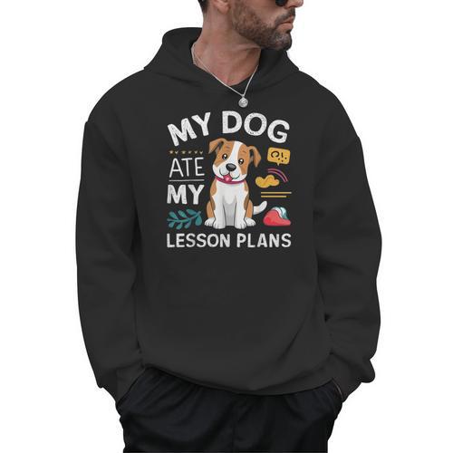 My Dog Ate My Lesson Plan Teacher Back To School Men Hoodie - teacherstshirts.com CA